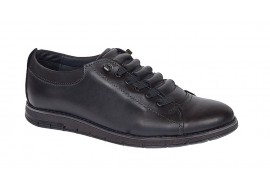 Marimea 37 Pantofi barbati casual din piele naturala, Negru LGKR120N